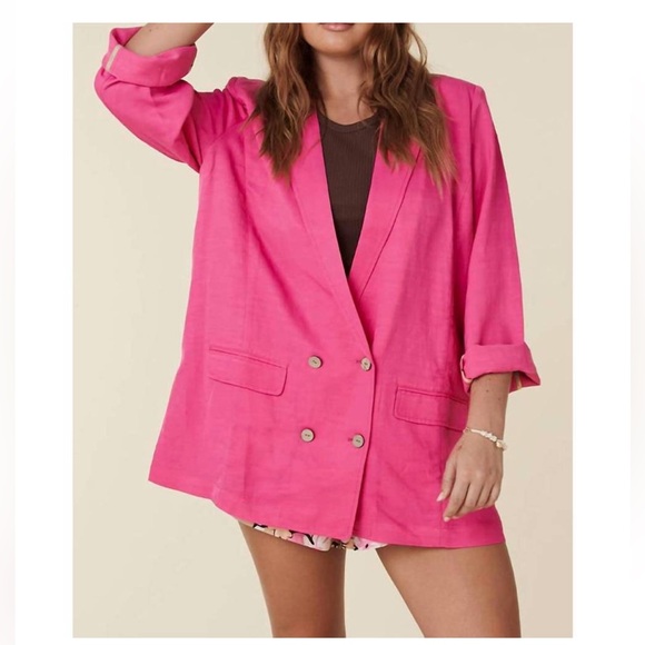 Spell Vacation Blazer in Hibiscus - Picture 7 of 13